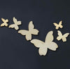 Butterfly Flower Heart Golden Wood Buttons