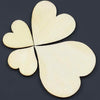 Butterfly Flower Heart Golden Wood Buttons