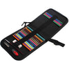 Black Canvas Pencil Case Colored Pencils Set